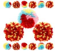 TOYANDONA 15pcs Colorful Plush Cat Balls Interactive Kitten Plaything Indoor Pet Set for Cats and Kittens Random Color