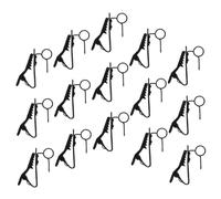 TOYANDONA 15pcs Metal Lavalier Microphone Clips Replacement Kit Adjustable Rotatable Lapel Mic Holders for Wired Microphone Accessories Compact Lightweight Design for Secure Grip and Clear