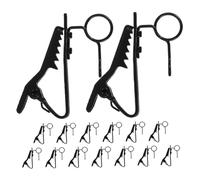 TOYANDONA 15pcs Metal Lavalier Microphone Clips with Adjustable Angle and Secure Grip Collar Mic Replacement Clips for Vlogging Interviews Public Speaking Compatible with Various Lavalier