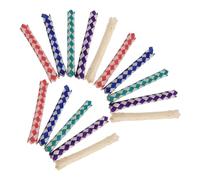 TOYANDONA 15pcs Parrot Rope Chewing Made from Natural Palm Leaf for Small and Mediumsized Birds, Interactive Play Experience and Chewing Fun, for Cockatiels and Parrots