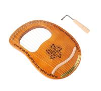 TOYANDONA 16-String Lyre Harp Portable Handheld Musical Instrument Tuning Wrench Beginner-Friendly Okoume Wood Design for Music Lovers