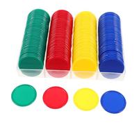 TOYANDONA 160pcs Plastic Bingo Chips Counting Reward Tokens for Math Counters Classroom Behavior Incentives Teaching Discs for Learning and Play