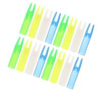 TOYANDONA 16Pcs Hunting Archery Nocks Set 6Mm Inner Diameter Sturdy Plastic Arrow Tails in Multiple Colours for Outdoor Target Practice