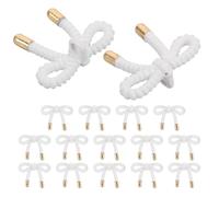 TOYANDONA 16pcs Metal Bow Shaped Buttons for Sewing Sweaters Shirts Jackets and Blazers Elegant Alloy Fasteners for Dresses Cardigans and Holiday Outfits Easy Hand Sew DIY Clothing