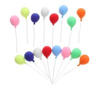 TOYANDONA 16PCS Mini Colorful Round Balloon Cake Picks for Dollhouse Decorations Realistic Miniature Balloons for Birthday Wedding Party Versatile Indoor Mini Landscape Accessories