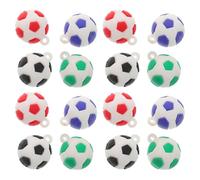 TOYANDONA 16pcs Soccer Ball Table Decoration Soccer Party Decorations with Sport Charms for Crafts DIY Featuring Intricate Details and High Realism Pvc Rubber Keychain Accessories