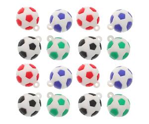TOYANDONA 16pcs Soccer Ball Table Decoration Soccer Party Decorations with Sport Charms for Crafts DIY Featuring Intricate Details and High Realism Pvc Rubber Keychain Accessories