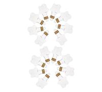 TOYANDONA 16pcs Star Shape Christmas Ornaments with Gold Hanging Caps Fillable Plastic Bottles for Candy Cookies Snacks Holiday Tree Decor and Festive Snack Containers