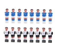 TOYANDONA 16Pcs Wear-resistant Resin Foosball Players Replacement for Table Football Game Rods Black White and Blue Uniform Accessories