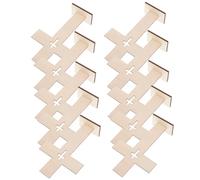 TOYANDONA 16pcs Wooden Cross Standing Cross Decoration Rustic Elegant Hollow Design Lightweight Easy to Carry for Christian Wedding Decor