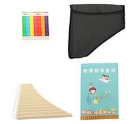 TOYANDONA 18-key Pan Flute in C Key for Beginners, Portable Multi-functional Panpipes Musical Instrument, Ivory Color 18-pipe Educational Wind Instrument for Music Learning