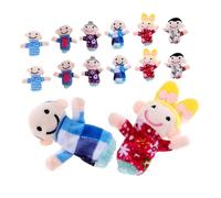 TOYANDONA 18pcs Family Finger Puppets Soft Childsafe Felt Storytelling Figures with Vivid Designs Portable Interactive Hand Puppets for Early Education and Role Play