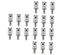 TOYANDONA 18pcs Guitar Bridge Pegs Replacement Electric Guitar Chrome Bridge Saddles Hard Tremolo Saddles