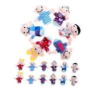 TOYANDONA 18pcs Interactive Finger Puppet Family for Adults and Soft Non-toxic Felt Hand Puppets with Bright Colors for Storytelling Role-play Early Learning and Imaginative Fun