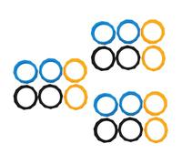 TOYANDONA 18pcs Silicone Mic Rolling Rings for Microphone Protection Prevent Mic-slip and Drop for Wireless Mic Supplies and Hands Karaoke Use