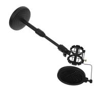 TOYANDONA 1pc Adjustable Microphone Stand Base and Filter Mic Clip for Desktop Use Black Holder for Live Streaming and Recording