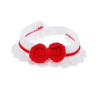 TOYANDONA 1Pc Adorable Knitted Pet Collar with Bowknot for Cats Dogs Lightweight Neck Decoration for Christmas Parties Daily Wear Comfortable Durable Design