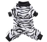 TOYANDONA 1Pc Adorable Xl Dog Pajamas Cozy Fleece Pet Clothing for Home Warm Breathable Christmas Costume for Dogs Fashionable Zebra Print Design