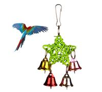 TOYANDONA 1pc Creative Five-pointed Star Parrot Hanging Pendant for Bird Cage Decoration Mixed Color Pet Bird Accessory for Medium and Small Parrots Safe Material for Balance Random Color