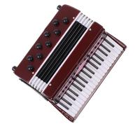 TOYANDONA 1pc Dark Red Accordion Model Ornament Delicate Resin Musical Instrument Decor for Home and Desktop Friends and Housewarming Celebrations