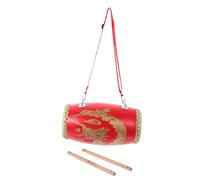 TOYANDONA 1pc Dragon Pattern Waist Drum Performance Prop for Dance and Boy Girl Activities Traditional Chinese Style Waist Drum Red