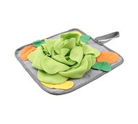 TOYANDONA 1pc Interactive Rabbit Foraging Mat Pet Snuffle Pad for Small Animals Anxiety Relief Feeding Fun Non Slip Polar Fleece Design Stimulates Foraging Instincts Random Patterns Green