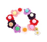 TOYANDONA 1pc Knitted Flower Cat Collar Bell Scarf for Pets Festive Christmas Costume Accessory for Dogs and Cats Easy to Wear Cute and Adorable Design