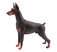 TOYANDONA 1pc Lifelike Doberman Model Figurine Realistic Dog Statue for Home Office Car Decoration Detailed Brown Simulation Ornament for Dog Lovers