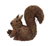 TOYANDONA 1pc Little Squirrel Doll Mini Ornaments Outdoor Decor Fox Figurine Woven Woodland Animal Figurines Squirrel Figurines and Statues Brown Stuffed Animals The Pine Cones Autumn Straw