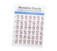 TOYANDONA 1Pc Mandolin Chord Chart Durable Coated Paper Diagram with Chords for Beginners Portable Fretboard Note Guide for Easy Practice
