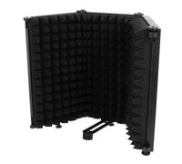 TOYANDONA 1pc Microphone Isolation Shield Panels for Sound Absorption Portable Windproof Design for Recording Studios and Home Use Black Color