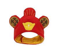 TOYANDONA 1Pc Pet Hat God of Wealth Decorative Headgear for Dogs and Cats Adorable Year of Ox Party Accessory for Year and Holiday Celebrations
