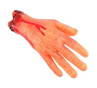 TOYANDONA 1pc Realistic Fake Prosthetic Hand Creepy Halloween Trick Prop for Party Decoration and Pranks Vivid Bloodied Design for Haunted House Setup and Fun Events