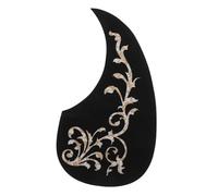 TOYANDONA 1pc Self-adhesive Anti-plate Guitar Pickguard Sticker Water Drop Shape White Tree Vine Flower Acoustic Guitar Accessory Easy Installation Scratch