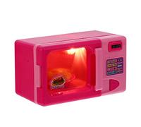 TOYANDONA 1pc Simulation Included Scene Kids Microwave Pink Toy Toddlers Pretend Mini Cooking House Plaything for Model Dollhouse Toys Kitchenware Kitchen Play Pink, Miniature Appliance