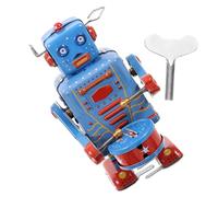 TOYANDONA 1Pc Vintage Wind Up Robot Drum Retro Tinplate Clockwork Collectible Unique for Adults Creative Home Office Decoration Memory