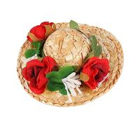 TOYANDONA 1Pc Woven Decorative Flower Hat for Pets Cute Straw Headwear for Cat Dog Flower Hat Xs for Outdoor Decoration Adorable Photos