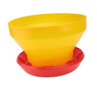 TOYANDONA 1Pc Yellow Poultry Feeder Multipurpose Feed Bucket for Chickens Pigeons Quails Convenient Design Reducing Labor for Poultry Care Versatile for Various Pets