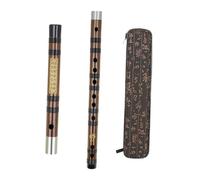 TOYANDONA 1set Bamboo Dizi Flute for Beginners Portable Chinese Musical Instrument Key Polished Finger for Early Education and Giving