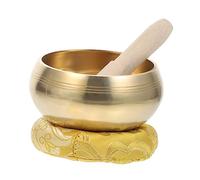 TOYANDONA 1set Copper Singing Bowl for Meditation Yoga Sound Therapy Includes Mallet and Cushion for Mindfulness Practice Buddhist Music Bowl for Relaxation and Decor