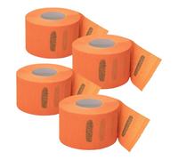 TOYANDONA 1set Disposable Barber Styling Paper Neck Wrap Strips, Tear-resistant Orange Paper Neck Band, Lightweight and Efficient Hair Protection for Salon Haircut and Hair Coloring 4rolls