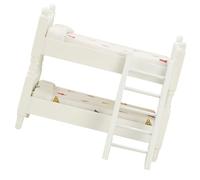 TOYANDONA 1set Dollhouse Miniature Bunk Bed Model Furniture for Bedroom Decor Accessory for Doll House Setup Realistic Design Texture