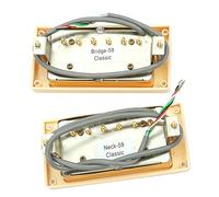 TOYANDONA 1set Dual Guitar Pickup Instrument Pickup for Guitar Ukulele Violin Replacement Accessory Easy to Install Clean Sound Compatible Models