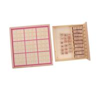 TOYANDONA 1Set Engaging Wooden Sudoku Board Game for Unique Design Multiple Difficulty Levels Easy Storage Fun Arithmetic Learning