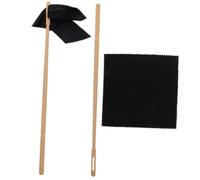 TOYANDONA 1set Flute Cleaning Kit of Flute Cleaning Rods and Cloths for Wind Instruments Maintenance Includes Maple Rods for Clarinet Care