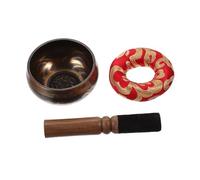 TOYANDONA 1set Handmade Tibetan Sound Bowl for Meditation Yoga and Cushion and Stick Unique Tones for Deep Relaxation and Intuitive Practice