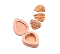 TOYANDONA 1set Heart-shaped Wooden Guitar Pick Holder Picks Storage Box for Guitar Bass and Ukulele Players Lightweight and Convenient Accessory for Musicians