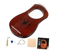 TOYANDONA 1set Lyre Harp Strings Retro Design for Beginners and Music Includes Tuning Bar and Wiping Cloth
