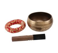 TOYANDONA 1set Meditation Singing Bowl Copper Sound Bowl for Yoga and Music Therapy Includes Mallet and Cushion for Stress Relief and
