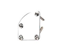 TOYANDONA 1set Metal Guitar Neck Plate Mounting Screws Sturdy Guitar Neck Connecting Board Easy to Install and Replacement Part Chrome Finish
